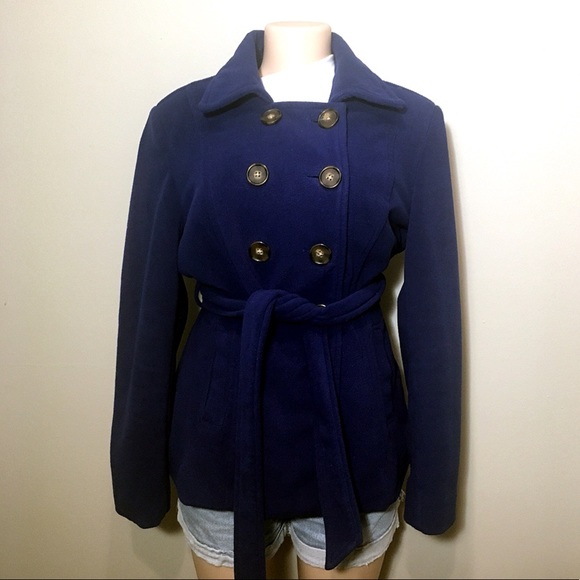 Old Navy Jackets & Blazers - Old Navy Blue Tie Peacoat - B8